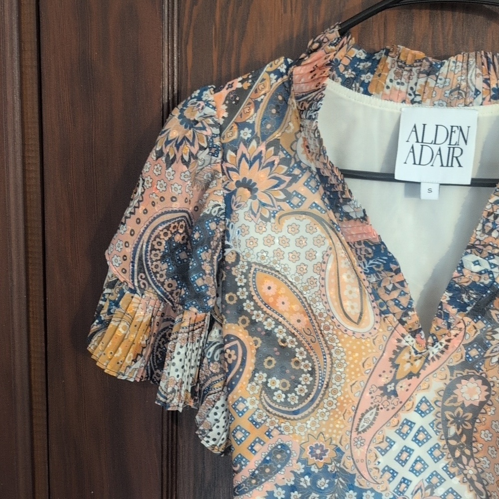 Alden Adair Courtney Paisley Dress Sz S - Picture 8 of 12